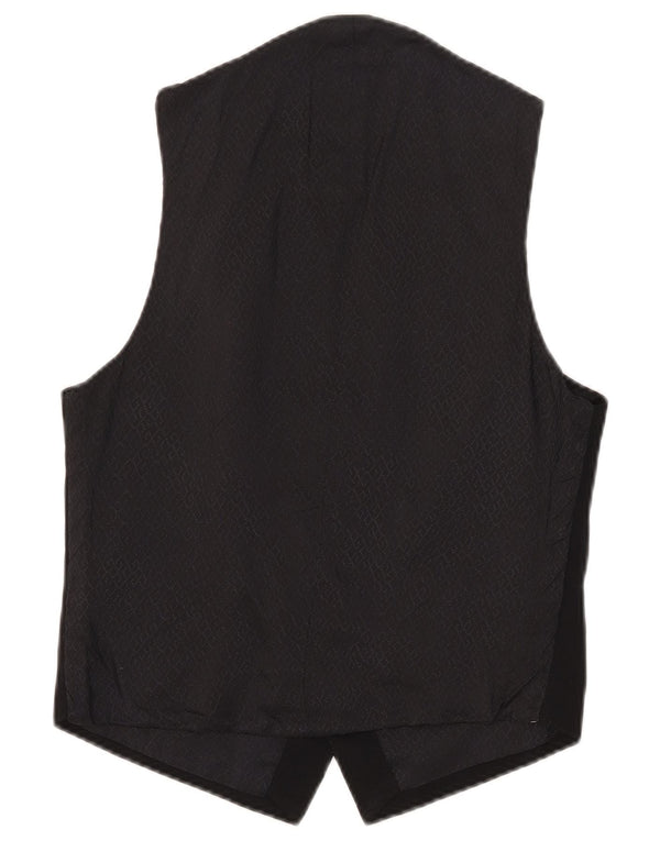 Vintage Mens Waistcoat XS Black