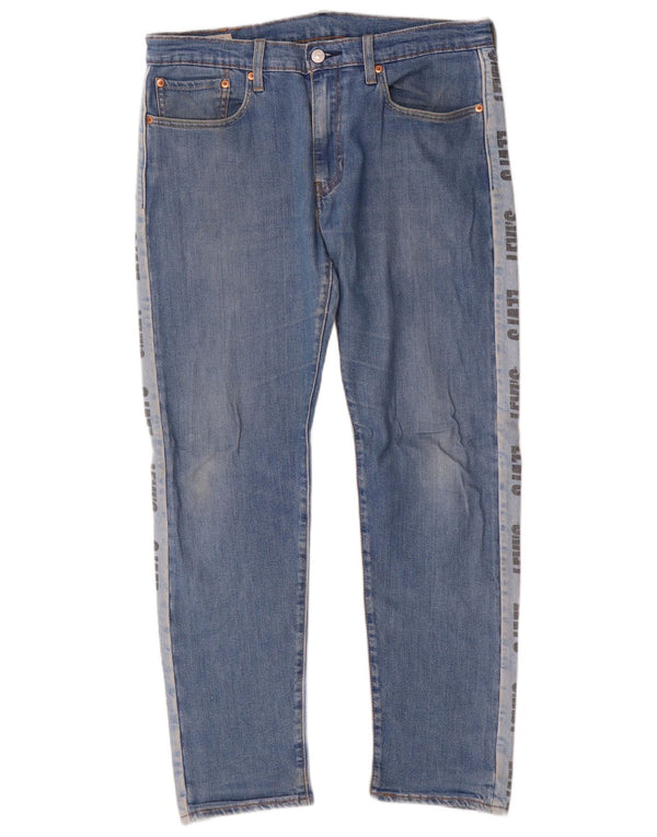 Levi's Mens Graphic Hi-Ball Straight Jeans W32 L30 Blue Colourblock Cotton
