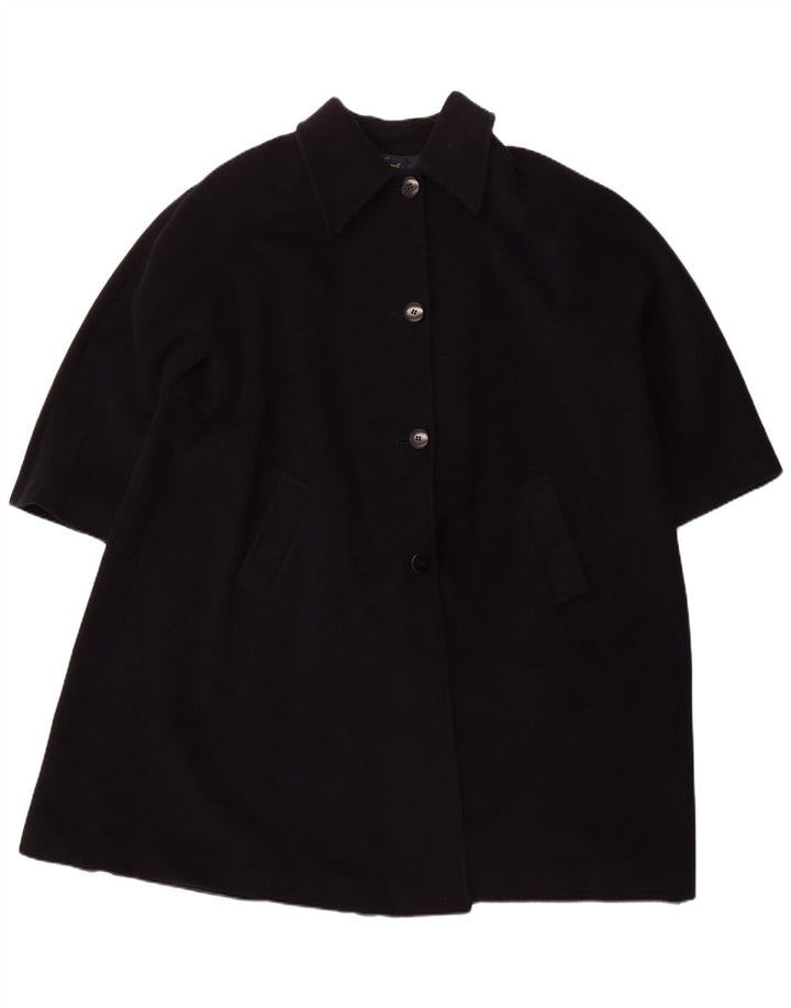 LUISA SPAGNOLI Soprabito oversize da donna UK 16 Large Blu Navy Lana vergine