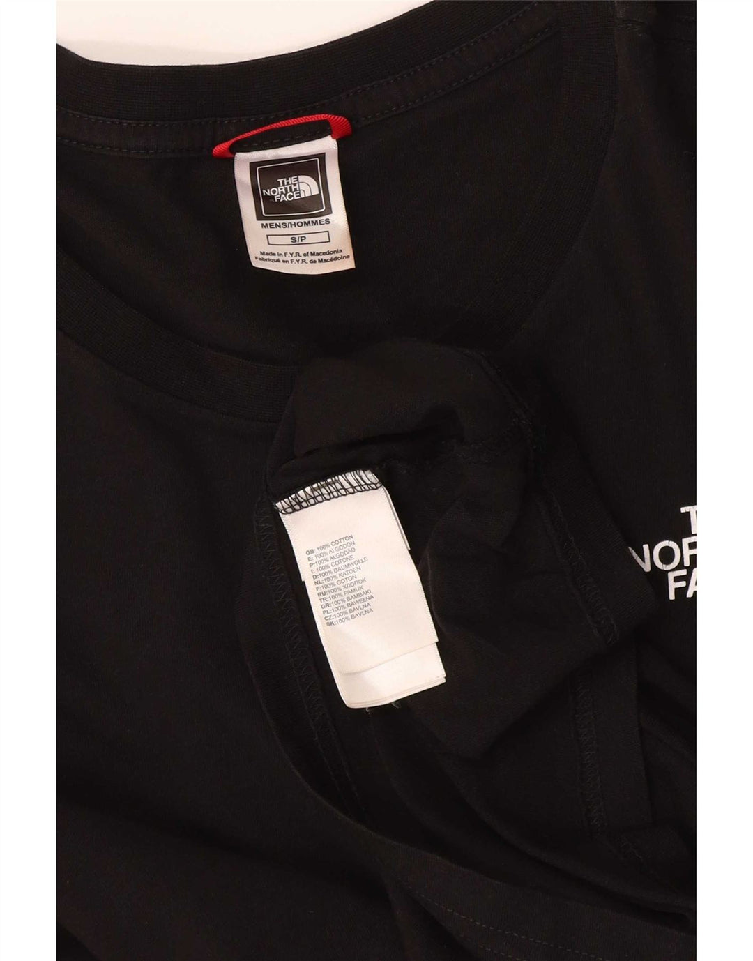 The North Face Mens Graphic Top Long Sleeve Small Black Cotton