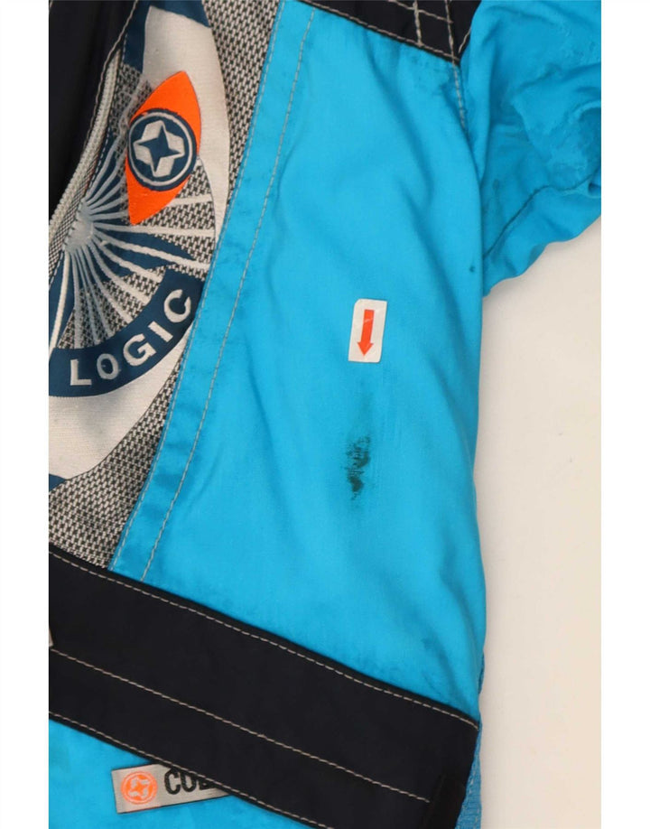 Colmar Mens Hooded Loose Fit Ski Jacket IT 50 Medium Blue Colourblock