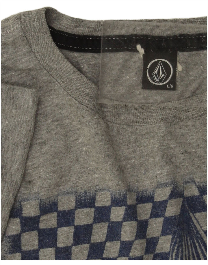Volcom Mens Graphic T-Shirt Top Large Grey