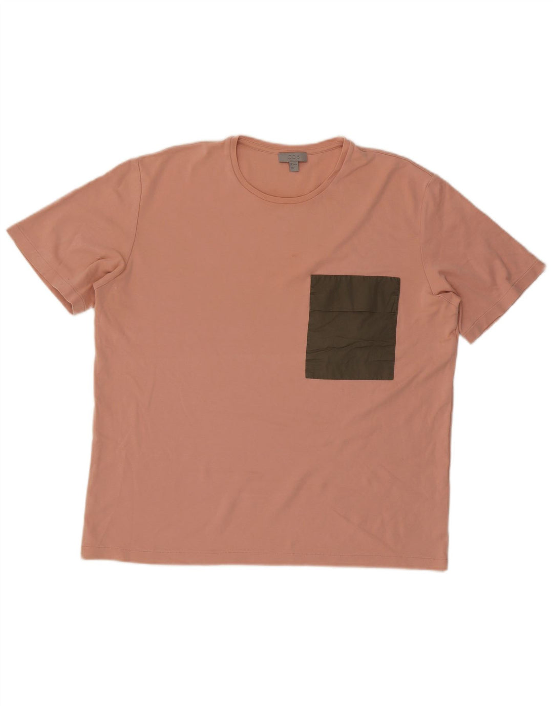 Cos Mens T-Shirt Top Large Pink Cotton