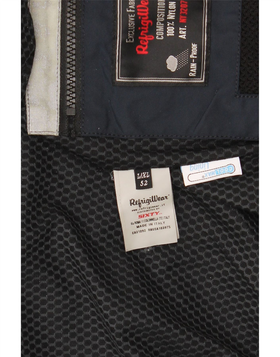 Refrigiwear Mens Bomber Jacket UK 40 Large Navy Blue Polyamide