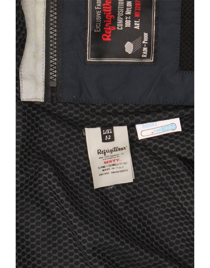 Refrigiwear Mens Bomber Jacket UK 40 Large Navy Blue Polyamide