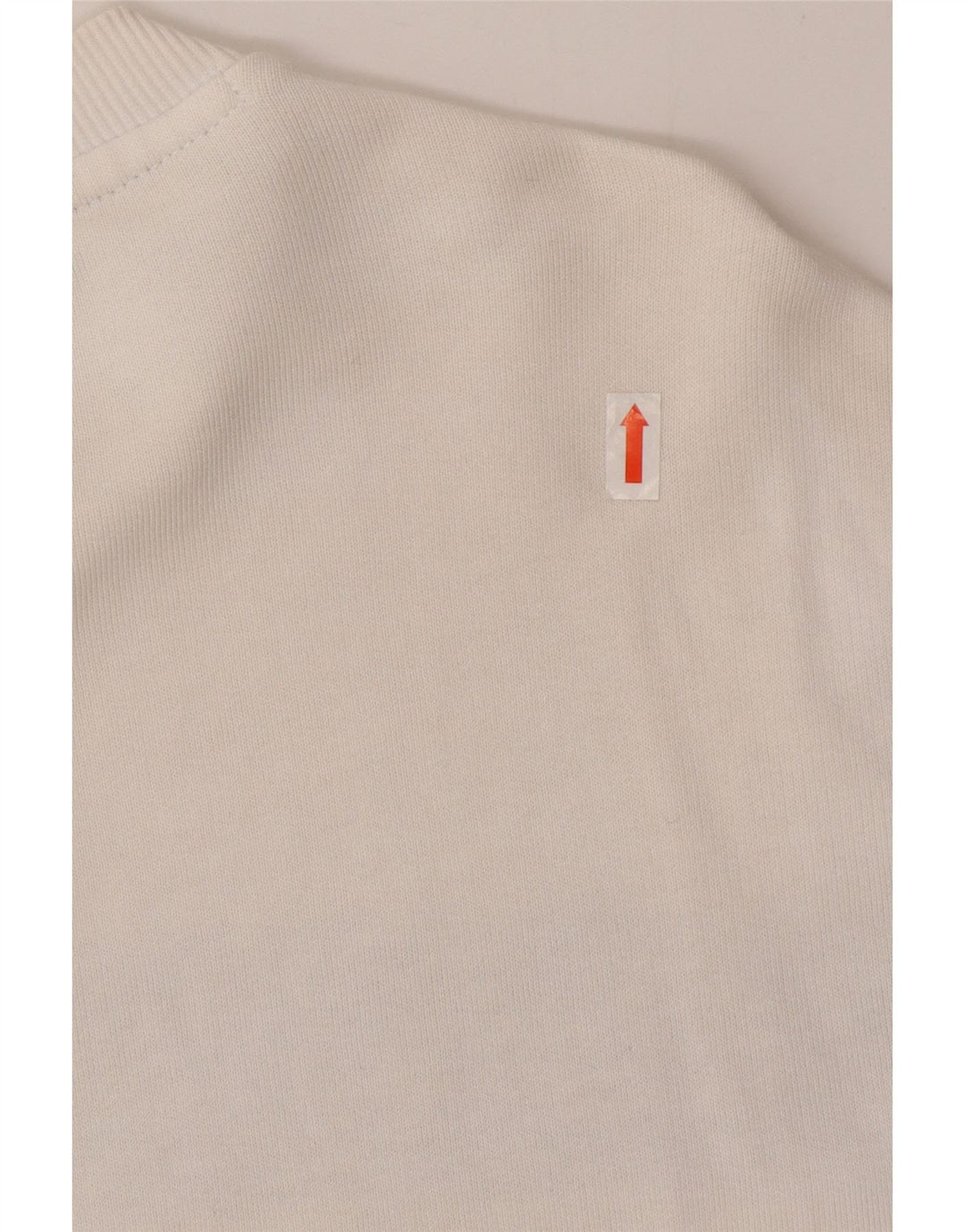 Guess Top grafico da uomo a maniche lunghe in cotone color block bianco medio