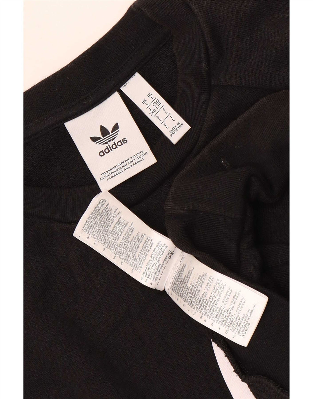 Adidas Mens Graphic Sweatshirt Jumper Large Black Cotton