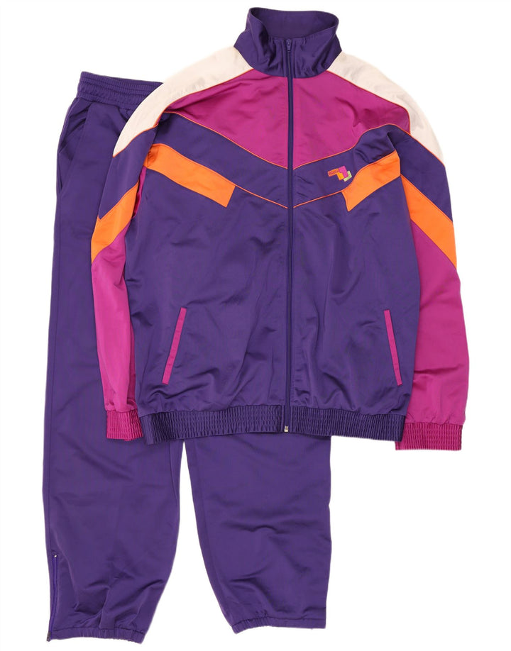 Tuta intera da uomo Brugi XL viola color block in poliestere