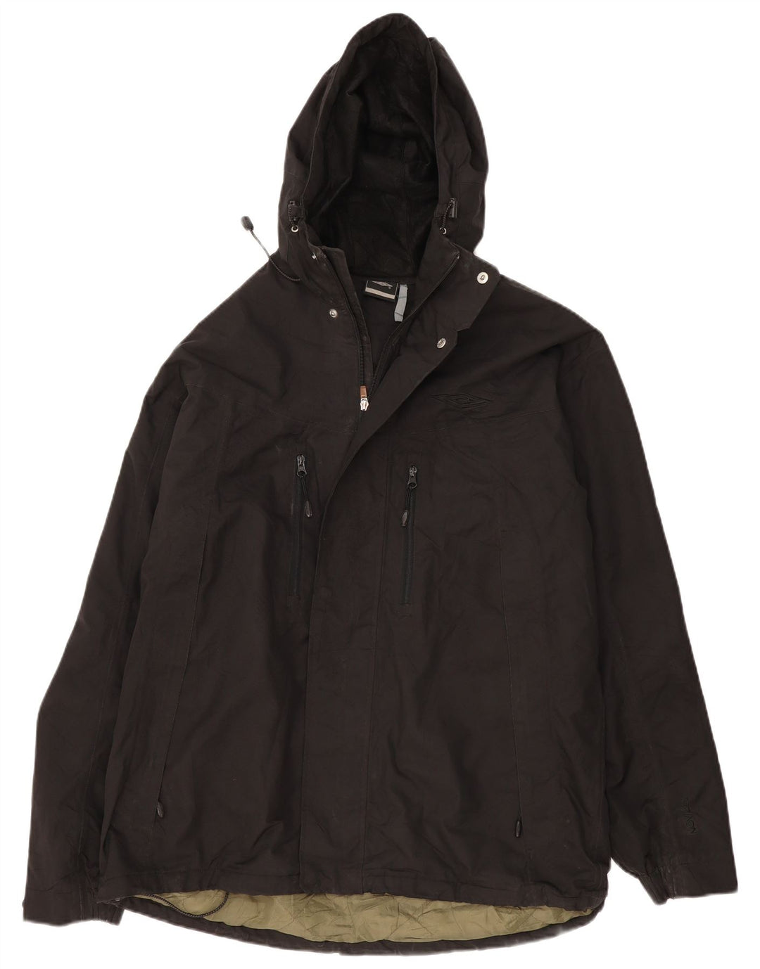 Giacca a vento con cappuccio da uomo Umbro UK 44 2XL Poliestere nero
