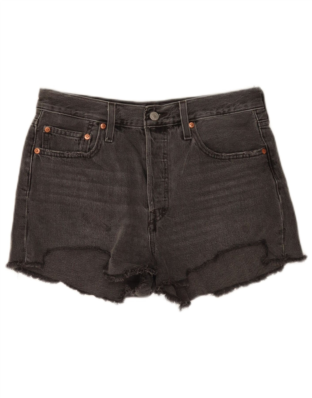 Levi's Womens 501 Denim Shorts W28 Medium Grey Cotton