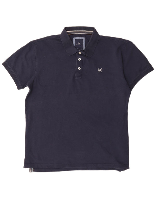 Crew Clothing Mens Polo Shirt XL Navy Blue Cotton