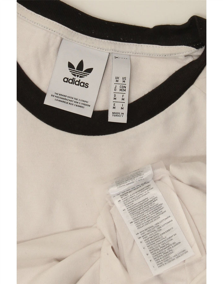 T-shirt da uomo Adidas Top in cotone bianco medio