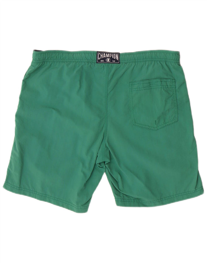 CHAMPION Pantaloncini da bagno grafici da uomo grandi verdi