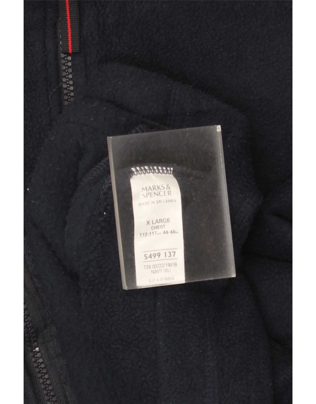 Marks & Spencer Mens Fleece Gilet UK 42 XL Navy Blue Polyester
