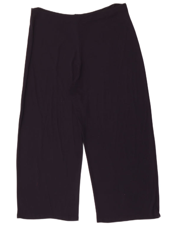 Pantaloni corti da donna Marks & Spencer a gamba larga UK 18 XL W32 L25 Blu navy