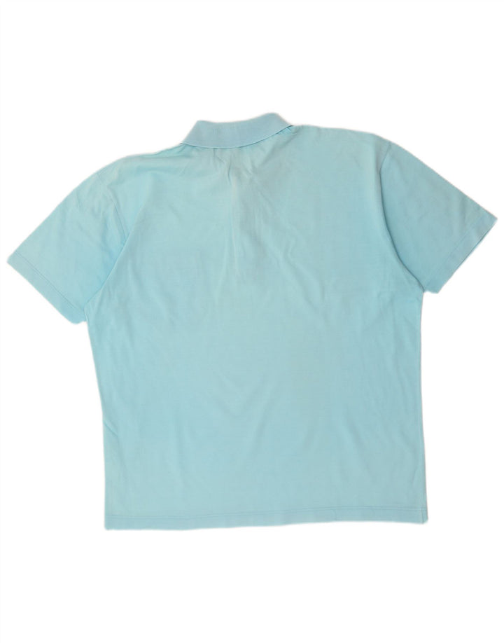 VINTAGE Mens Polo Shirt Medium Blue Cotton