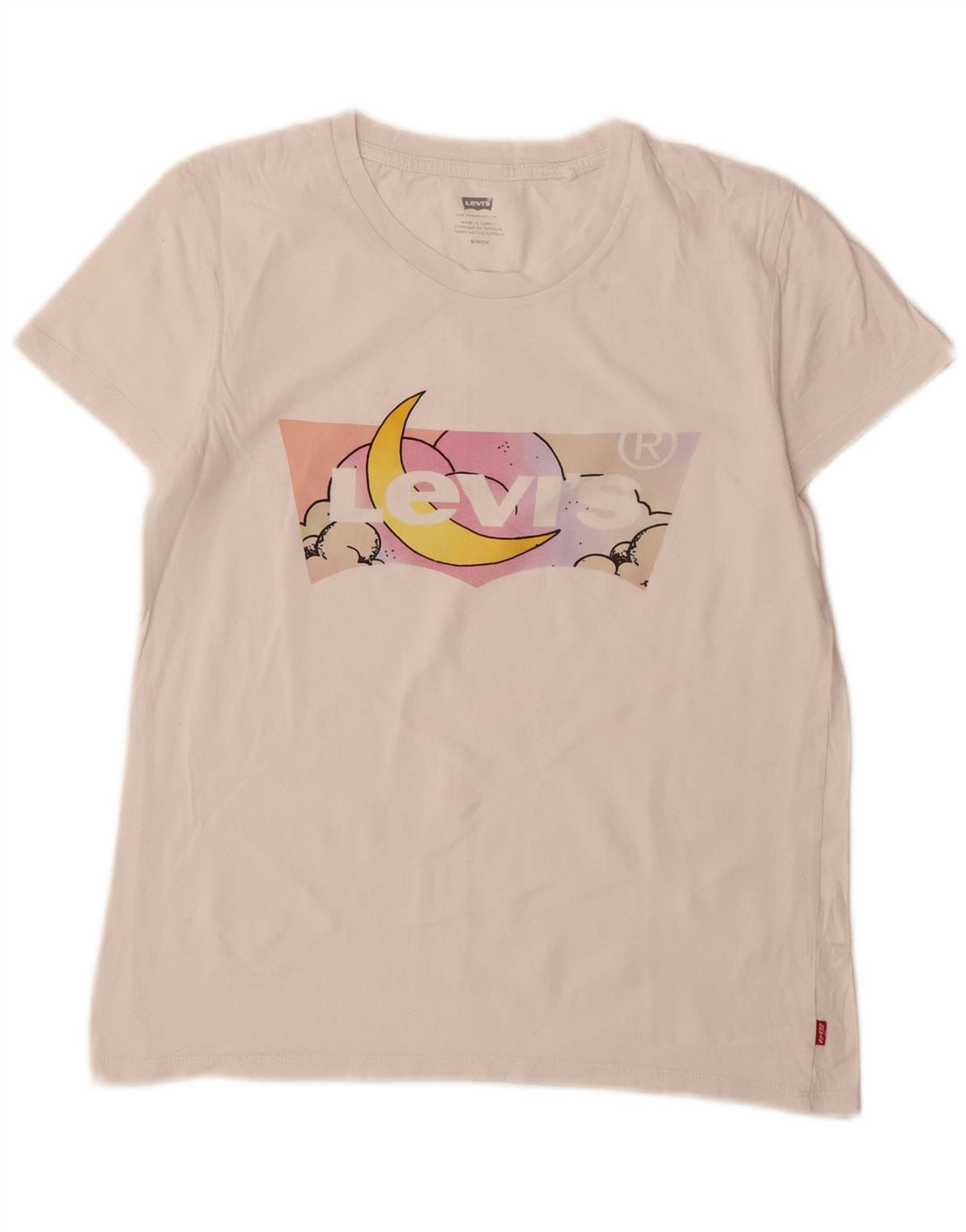 Levi's Womens Graphic T-Shirt Top UK 10 Small White