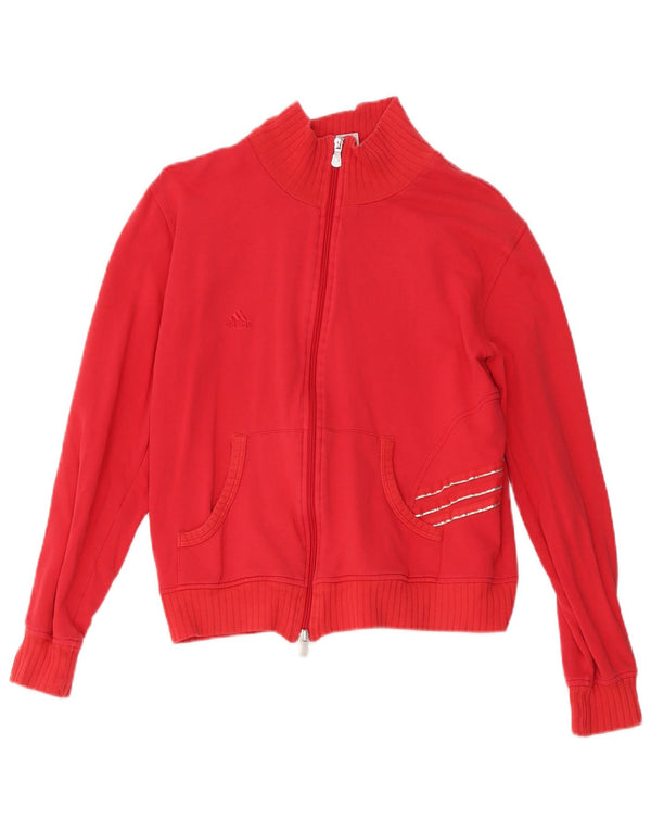 Adidas Dziewczęca Dresowa Topowa Kurtka 13-14 Lat XL Czerwona Bawełna