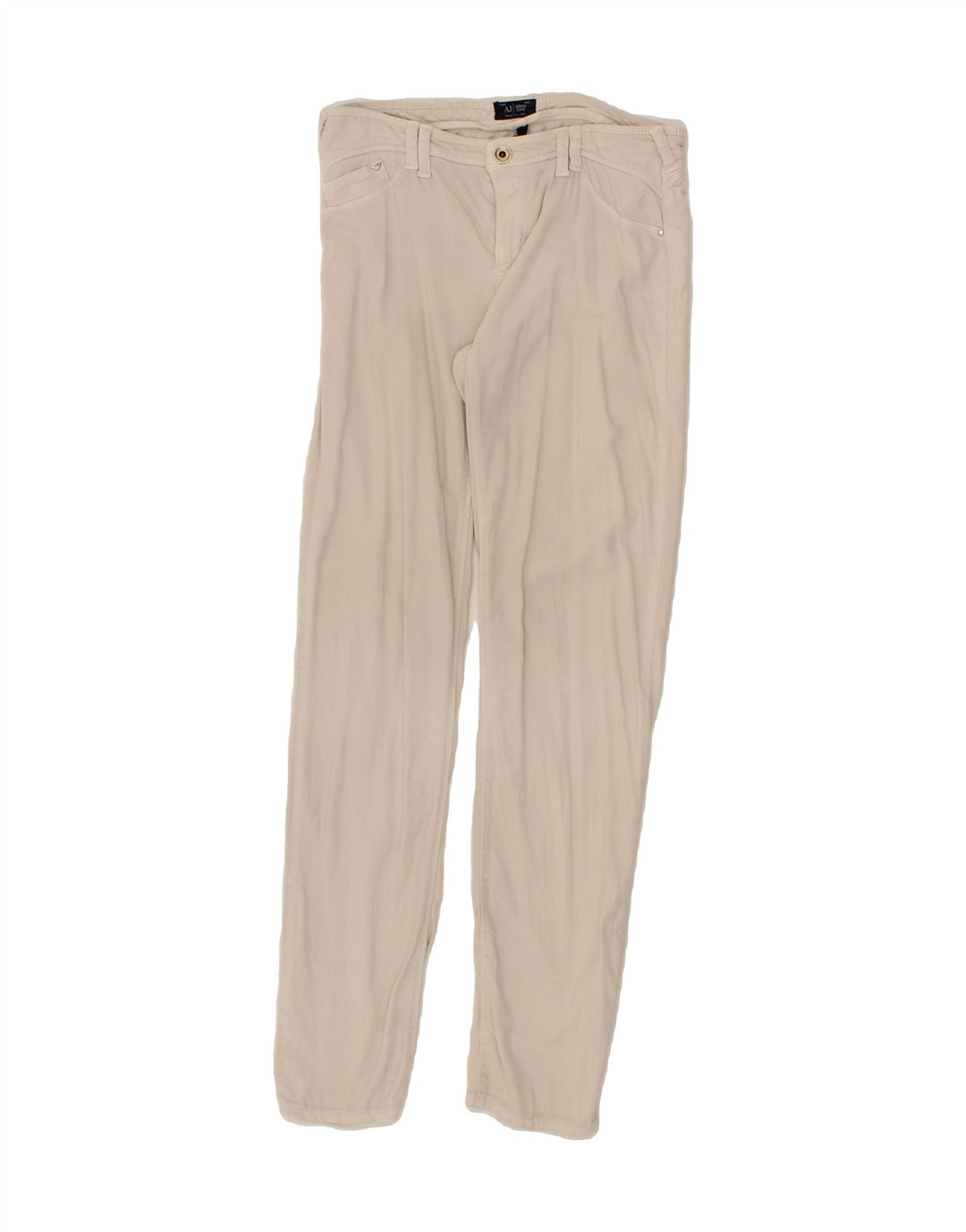 ARMANI Womens Slim Casual Trousers W26 L30  Beige Vintage Armani and Second-Hand Armani from Messina Hembry 