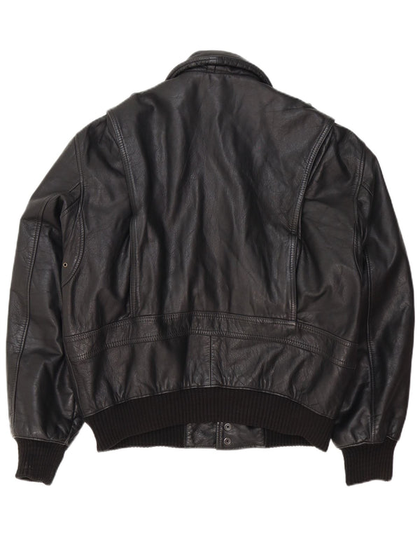 Forester Mens Military Leather Jacket IT 50 Large Black