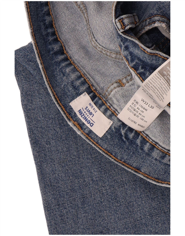 Levi's Womens Denizen Slim Jeans W33 L30 Blue Cotton