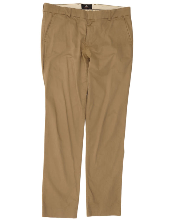 Dockers Pantaloni chino dritti da uomo W34 L34 Cotone beige