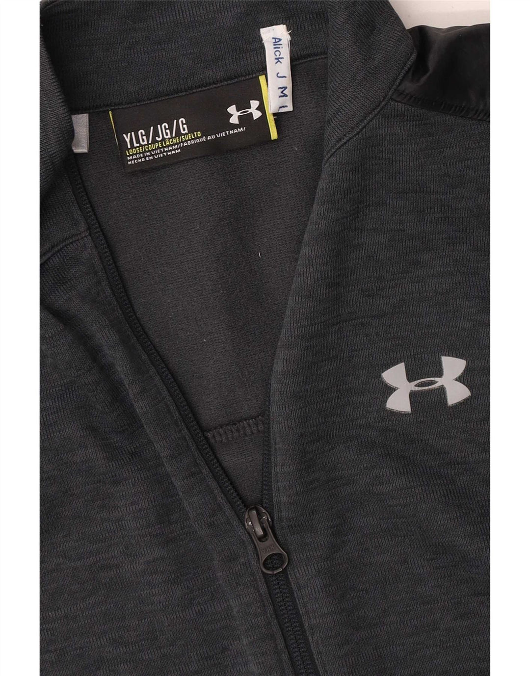 Under Armour Boys Graphic Tracksuit Top Jacket 11-12 Year Large Grey