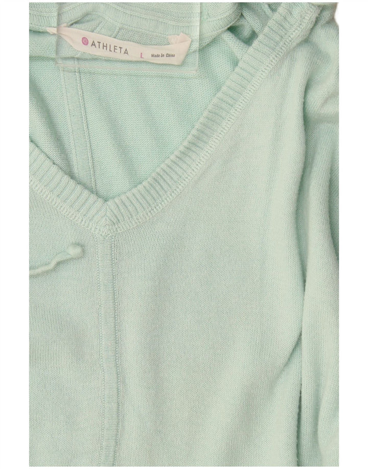 Athleta Damen-Pullover mit Kapuze, übergroß, UK 16, Größe L, Türkis
