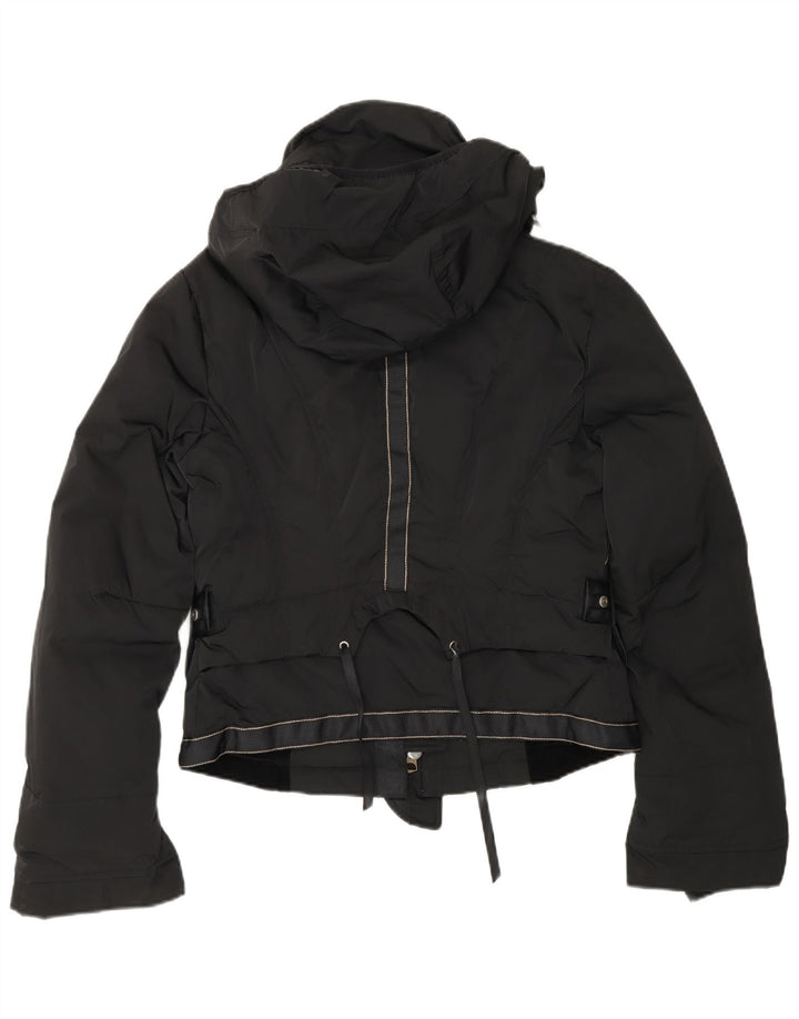 Marithe Francois Girbaud Womens Hooded Padded Jacket IT 42 Medium Black