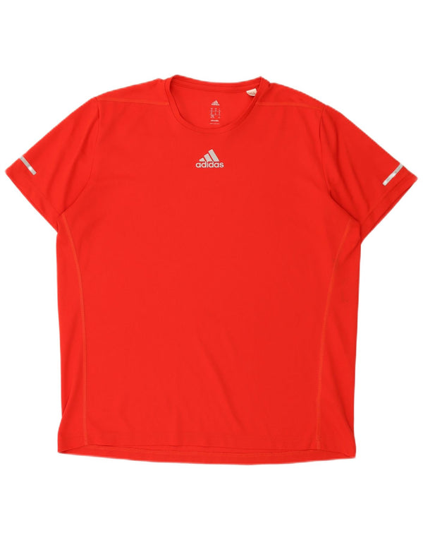 Adidas Mens Climalite T-Shirt Top XL Red Polyester
