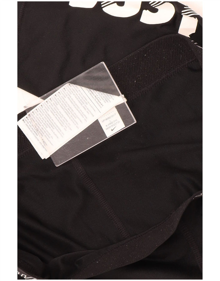 Nike Dame Grafiske Leggings UK 14 Large Sort Polyester
