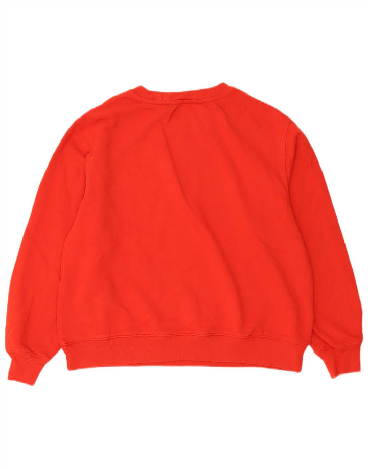 Felpa da donna Marks & Spencer con grafica ampia e vestibilità ampia, UK 12, colore rosso medio
