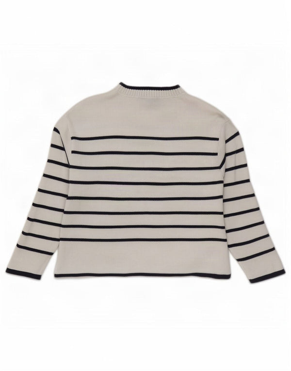 Crew Clothing Damski sweter z golfem UK 20 2XL w białe paski