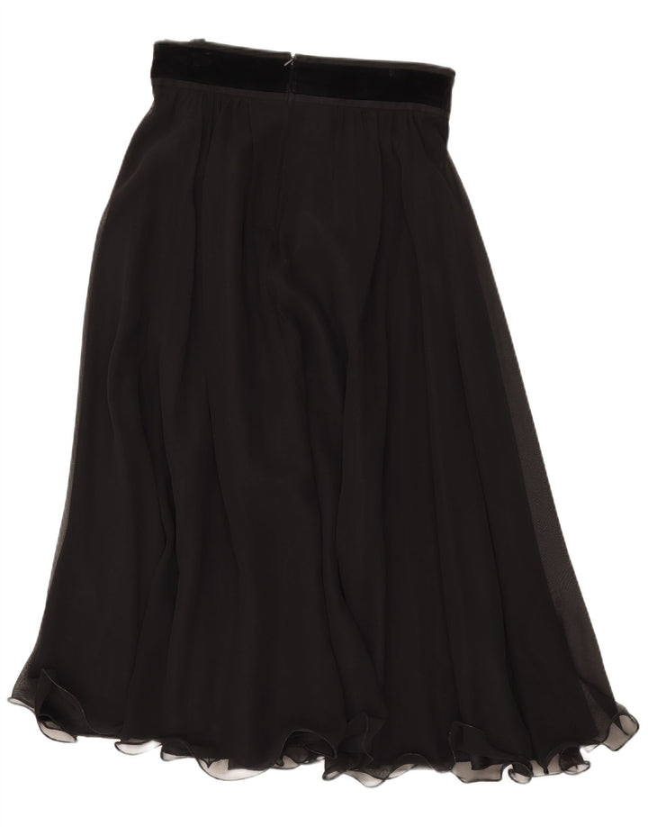 Hermann Lange Womens A-Line Skirt IT 42 Medium W30 Black Polyester