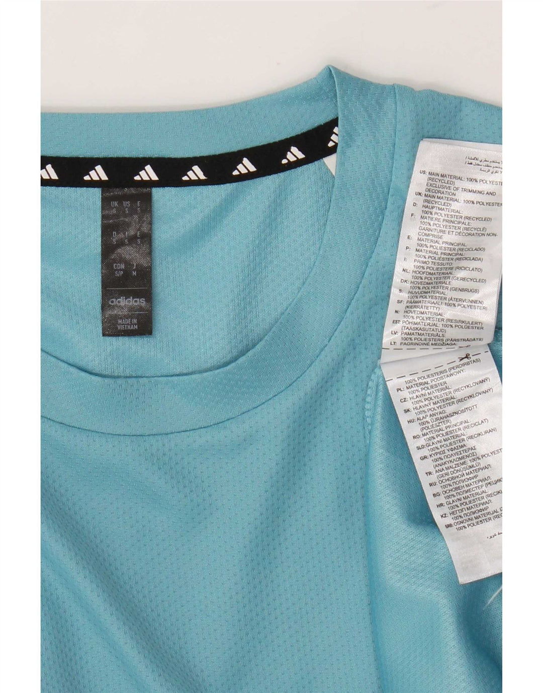 Adidas Mens T-Shirt Top Small Blue Polyester