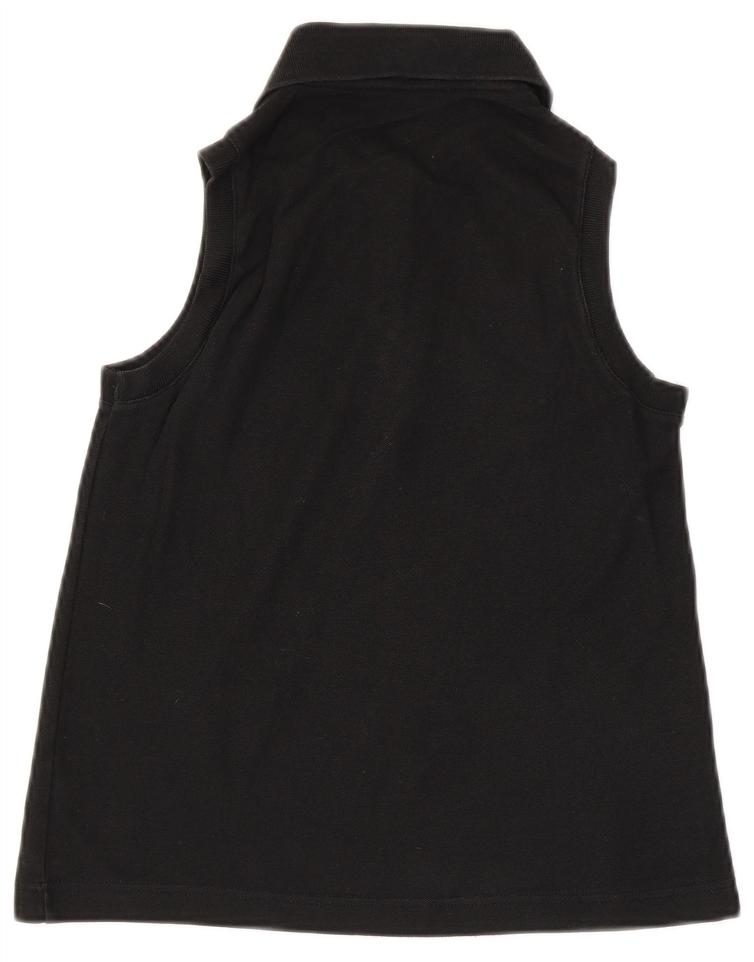 Fila Womens Sleeveless Polo Shirt IT 42 Medium Black Cotton