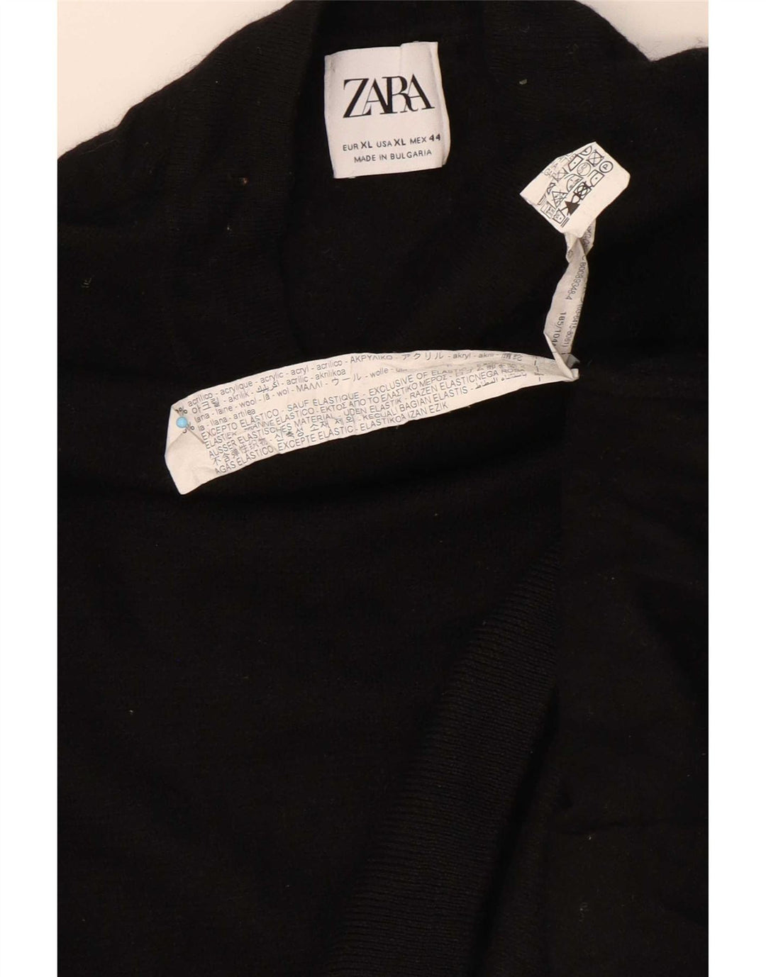 Zara Herre Turtle Neck Jumper Sweater XL Sort Akryl