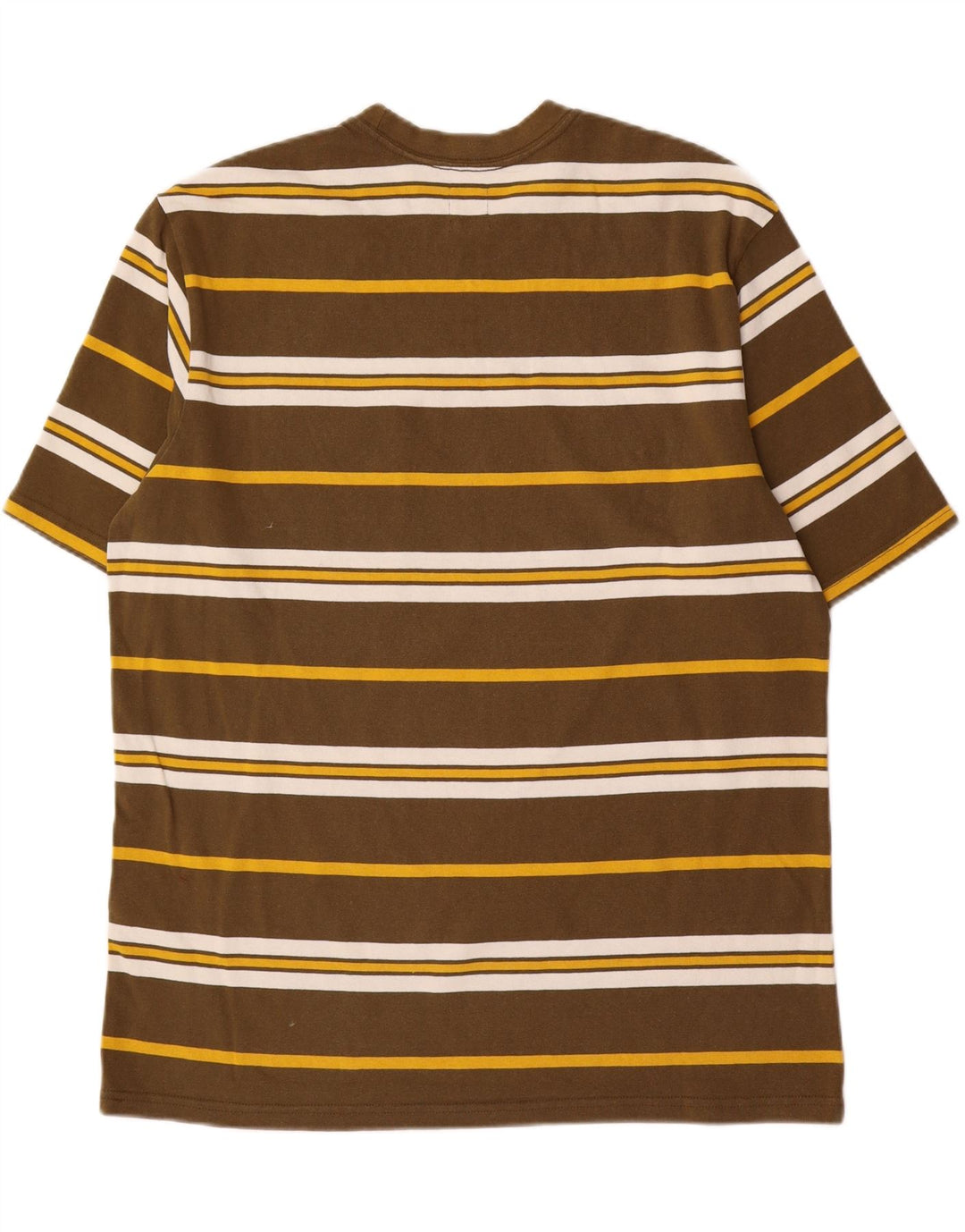 LEVI'S Herre Oversized T-Shirt Top Medium Brun Stribet Bomuld
