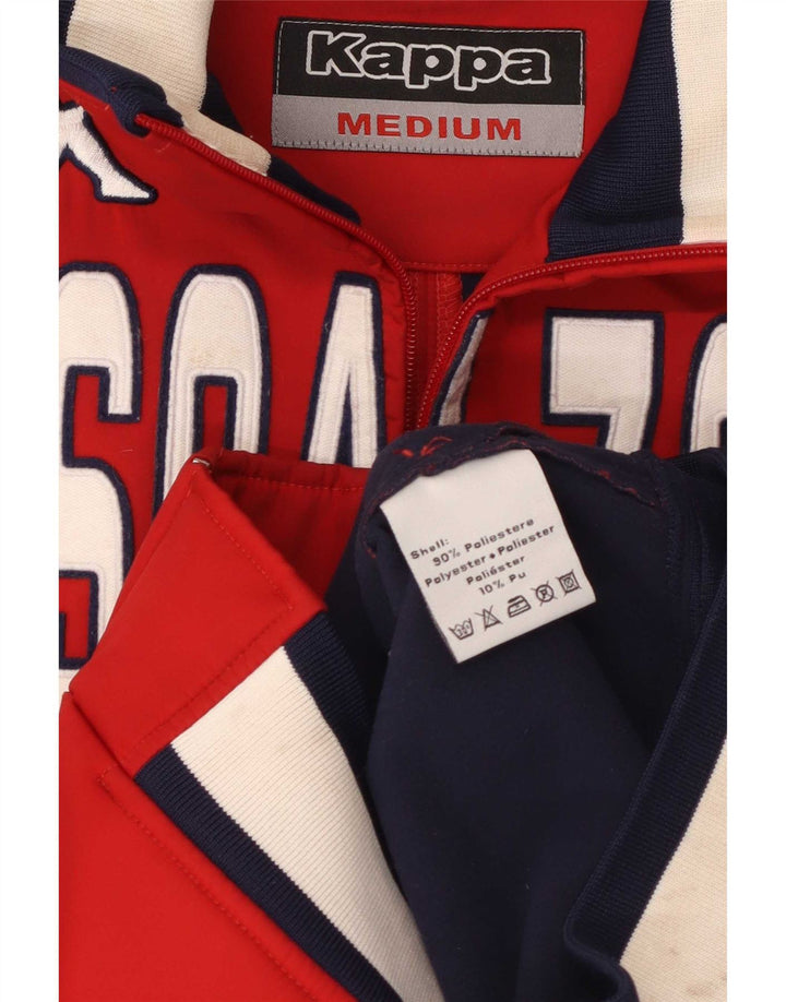 Kappa Herre grafisk træningsdragt Topjakke Medium Rød Colourblock Polyester