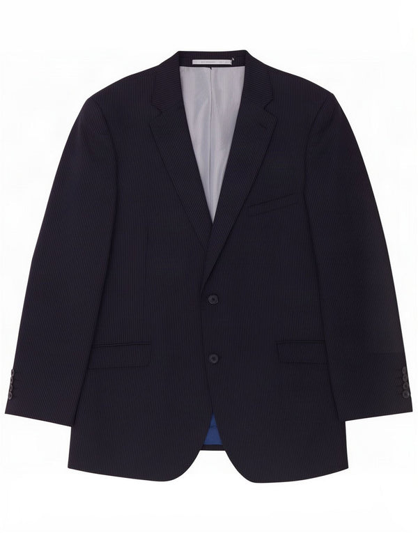 Marks & Spencer jachetă pentru bărbați cu 2 nasturi Marea Britanie 44 XL bleumarin cu dungi