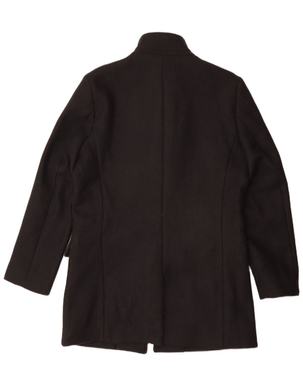 Selected Homme Mens Overcoat UK 42 XL Black Wool