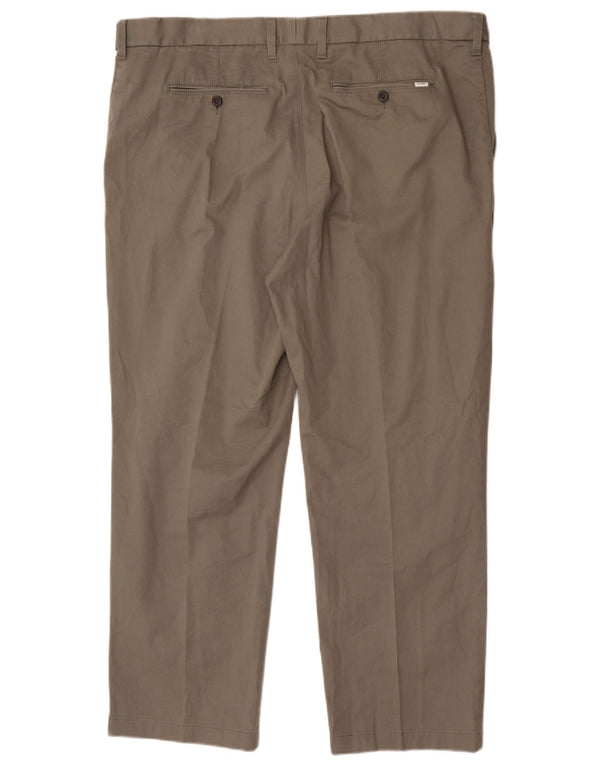 Pantaloni chino dritti da uomo Marks & Spencer W44 L31 cotone kaki