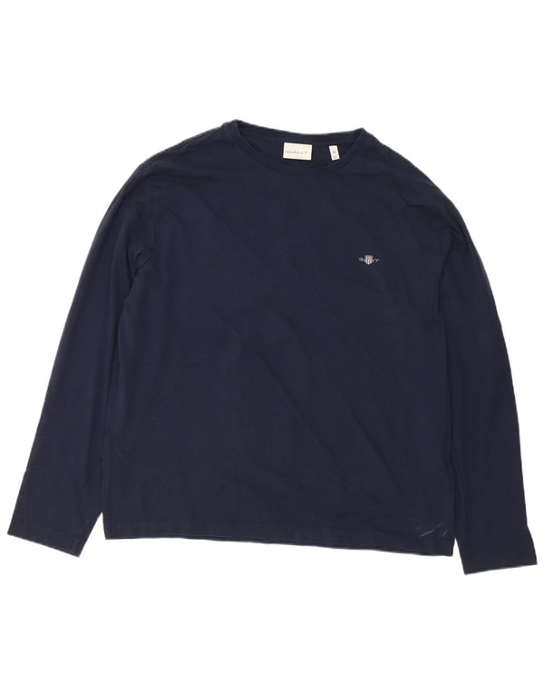 Gant Mens Top Long Sleeve XL Navy Blue Cotton
