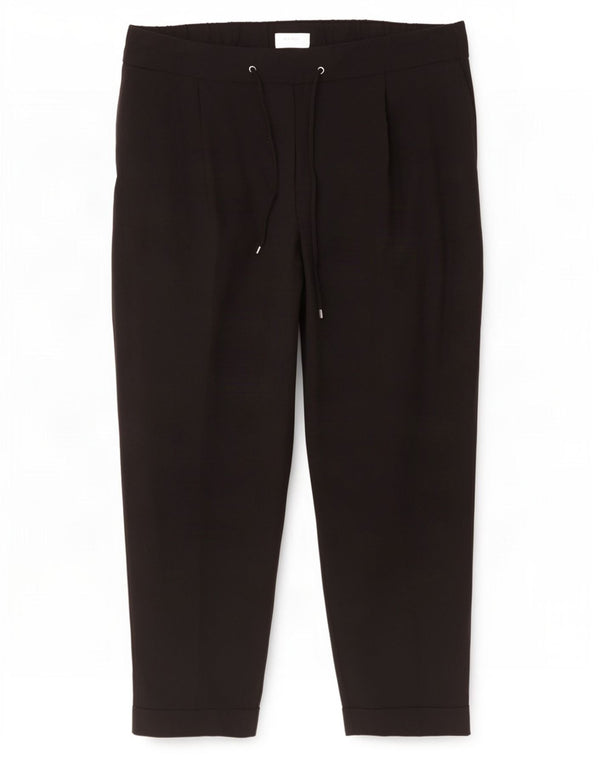 Pantaloni a vita alta da donna Marks & Spencer UK 18 XL W40 L28 Poliestere nero