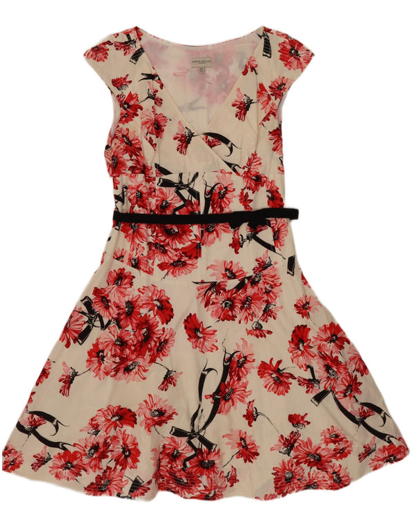 Karen Millen Dame A-Line Kjole UK 14 Large White Floral