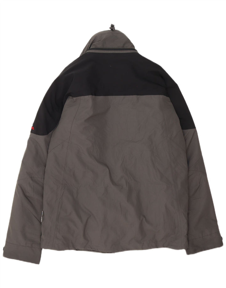 MC Kinley Mens Hooded Windbreaker Jacket UK 38 Medium Grey Colourblock