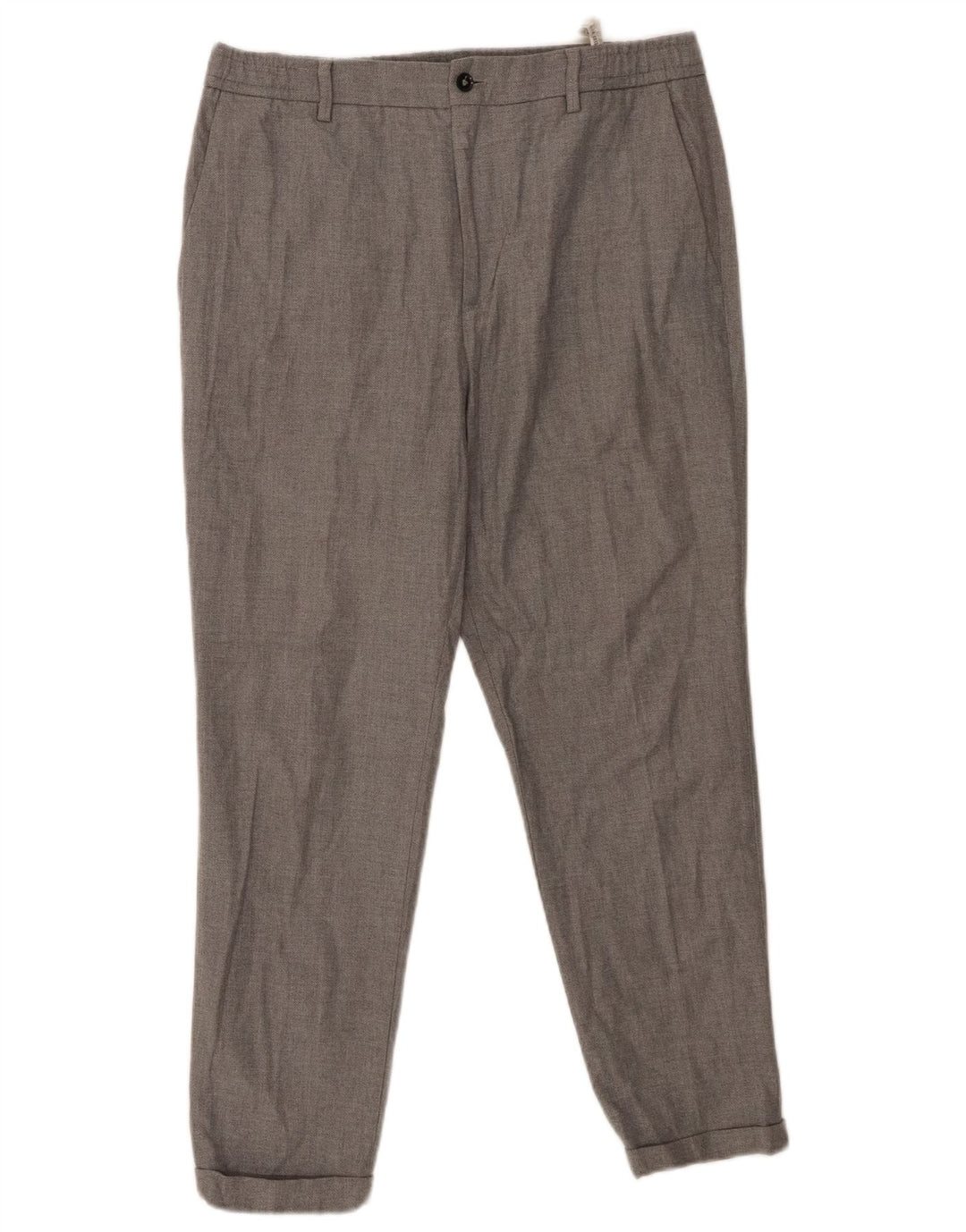 ZARA Mens Tapered Chino Trousers Large W32 L25 Grey Polyester