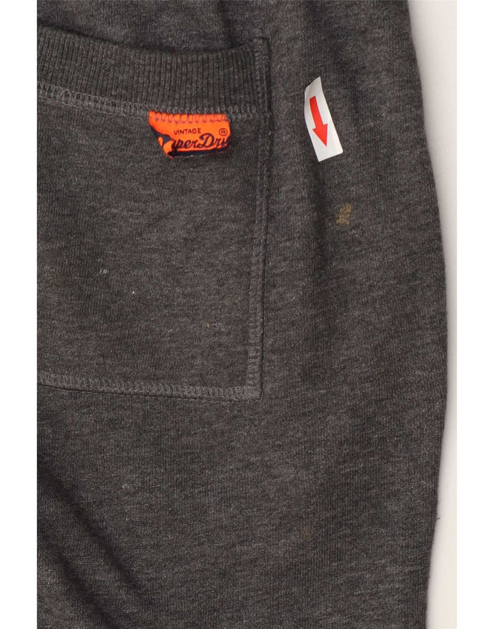 Superdry Mens Graphic Sport Shorts Small Grey Cotton