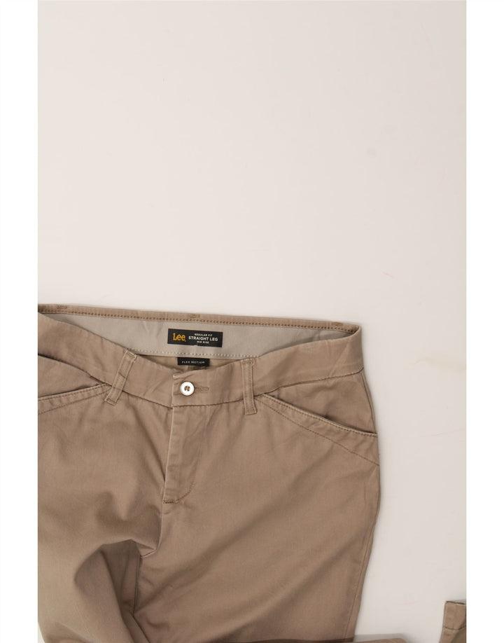 LEE Womens Flex Regular Fit Casual Trousers US 4 Small W27 L29 Beige Vintage Lee and Second-Hand Lee from Messina Hembry 