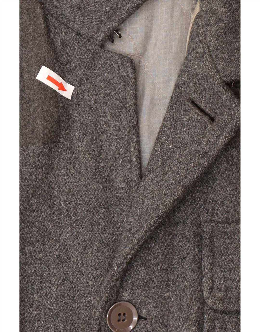 Casaco corta-vento masculino Levi's com 3 botões Reino Unido 38 lã cinza médio